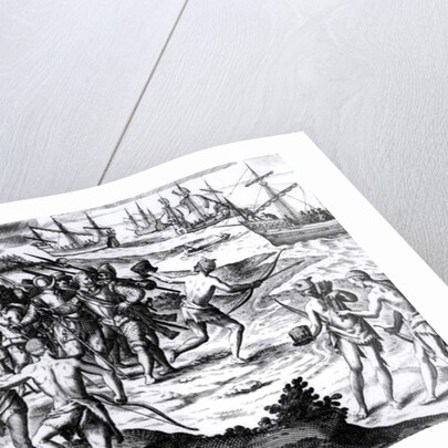 Francis Drake in the New World by English School