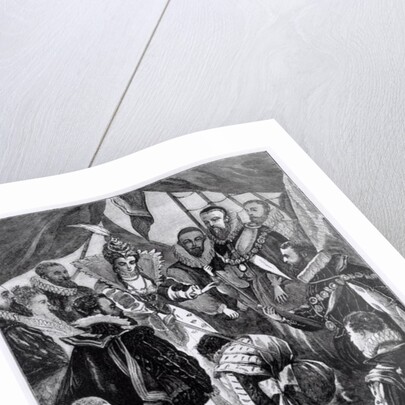 Queen Elizabeth I Knighting Francis Drake in 1581 by English School