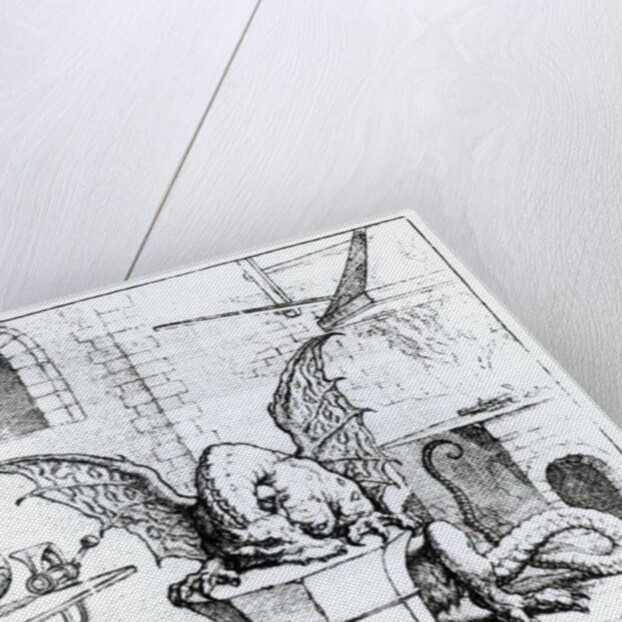 A Dragon in a Workshop by English School