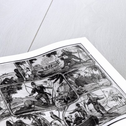 Scenes from 'Robinson Crusoe' by Daniel Defoe by English School