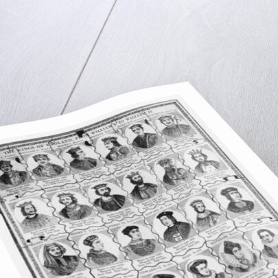 A Kings of England Jigsaw from William I to William IV by English School