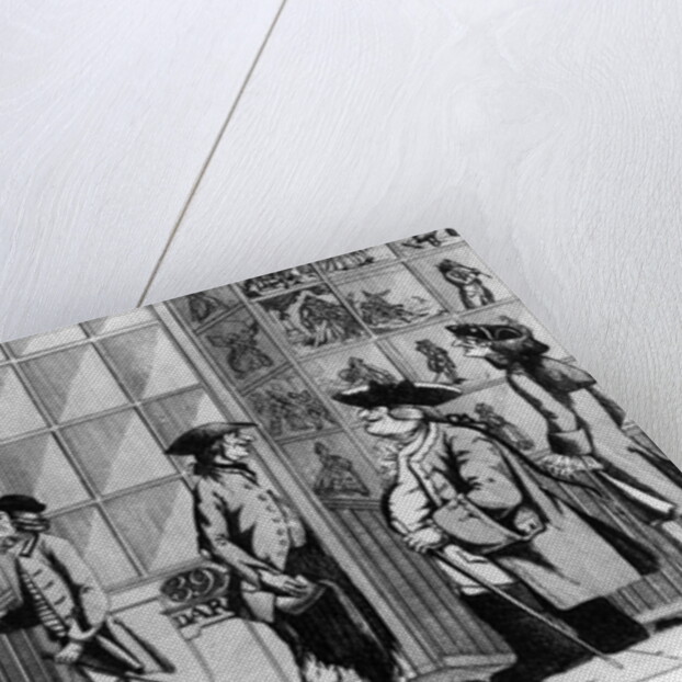 The Macaroni Print Shop, pub. by N. Darley, 1772 by E Jopham