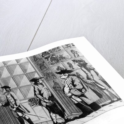 The Macaroni Print Shop, pub. by N. Darley, 1772 by E Jopham