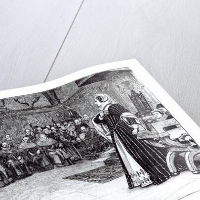 Trial of Mary Queen of Scots in Fotheringhay Castle by Edouard Berveiller (after)