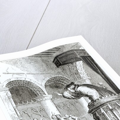 The Affray in the High Church, Edinburgh by Felix Philippoteaux