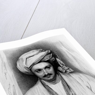 Portrait of Sir Alexander Burnes engraved by E.Findes by D (after) McClise