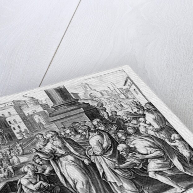 Saints Paul and Barnabas Preaching in Lystra by Jan van der Straet