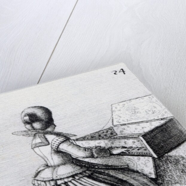 Woman Playing at a Keyboard, 1635 by Wenceslaus Hollar