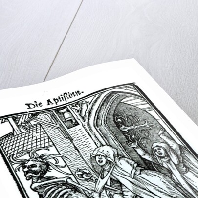 Death and the Abbotess by Hans Holbein the Younger