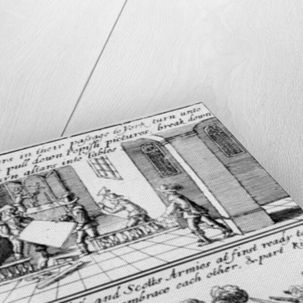 The English and Scots Armies Embrace and Part Friends by English School