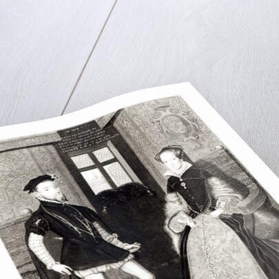 Portrait of Philip II of Spain and Queen Mary I engraved by Joseph Brown, 1812 by George Perfect Harding