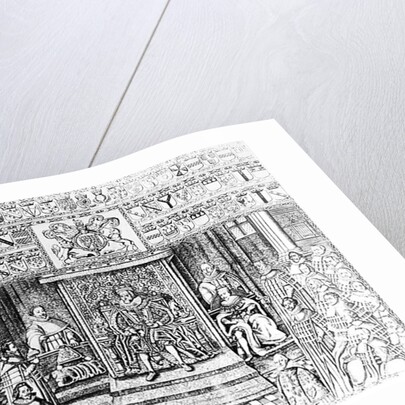 James I of England at Court by English School