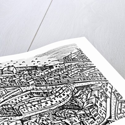 Grande Pianta Prospettica - Venice, detail of the ghetto, c.1500 by Jacopo de' Barbari