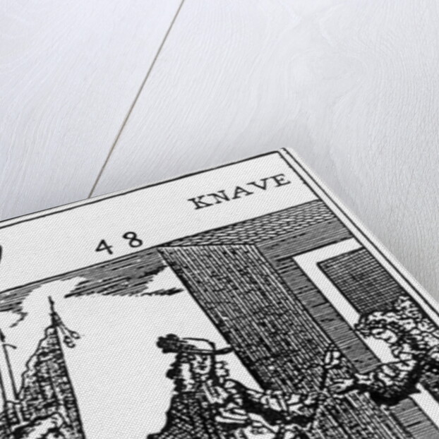 Tyrconnel Arming the Papists in Ireland, anti-catholic playing card commemorating the Glorious Revolution of 1688 by English School