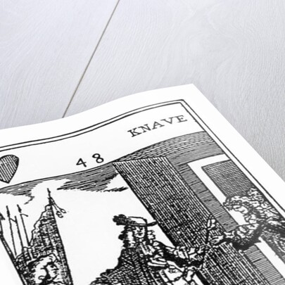 Tyrconnel Arming the Papists in Ireland, anti-catholic playing card commemorating the Glorious Revolution of 1688 by English School