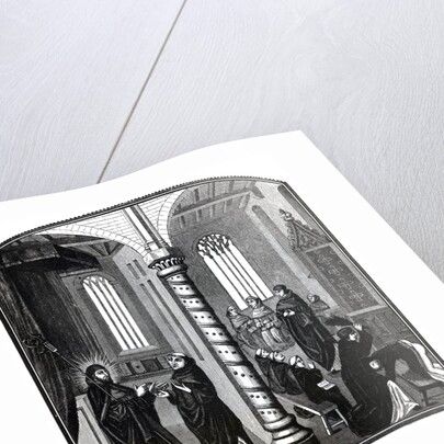 A Birching in a School of Mendicant Monks by (after) French School