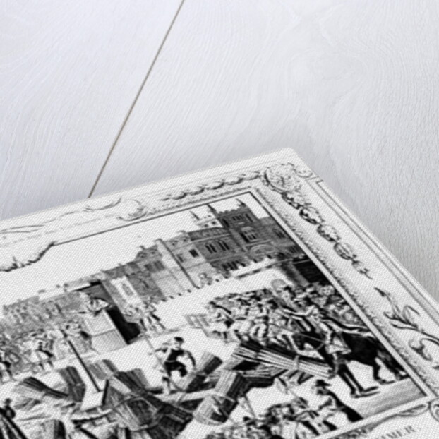 An Extensive View of the Place of Martyrdom of Bishop Ridley and Latimer at Oxford with Dr. Smith Preaching Previous to their Burning by English School