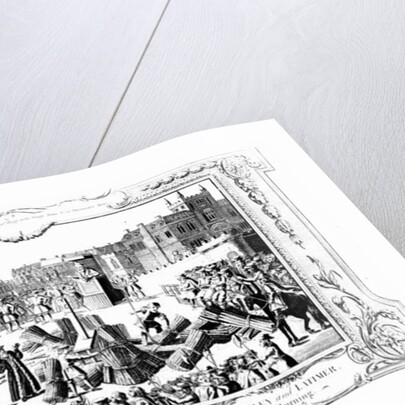 An Extensive View of the Place of Martyrdom of Bishop Ridley and Latimer at Oxford with Dr. Smith Preaching Previous to their Burning by English School