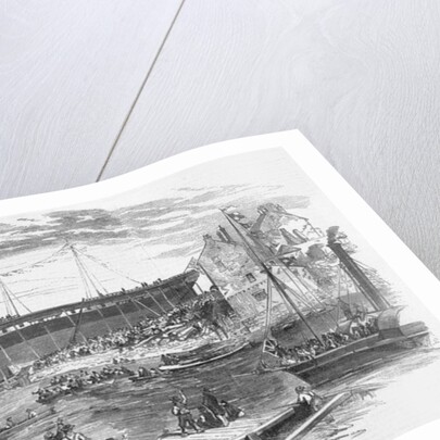 Launch of 'La Hogue,' the Largest Ship ever built in Sunderland, 1855 by English School