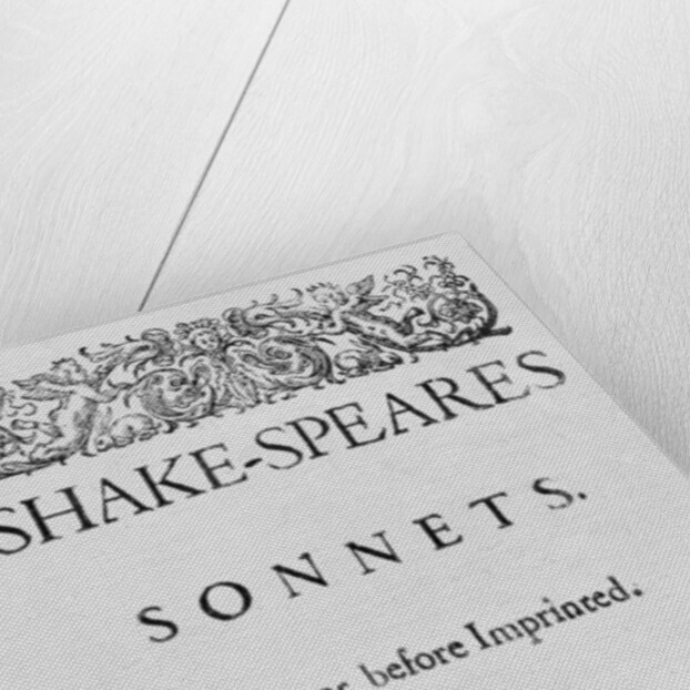 Title-page of Shakespeare's Sonnets, 1609 by English School