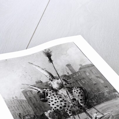 The Statue in Leicester Square, on Wednesday Morning 17th October 1866 by Ernest Henry Griset