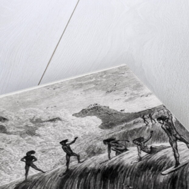 Natives Surfing in the Sandwich Islands by English School