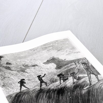 Natives Surfing in the Sandwich Islands by English School