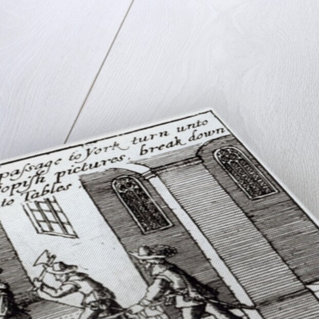 Soldiers in their Passage to York turn into Reformers, Pull down Popish Pictures, Break Down Rayles, turn Altars into Tables, 1642 by English School