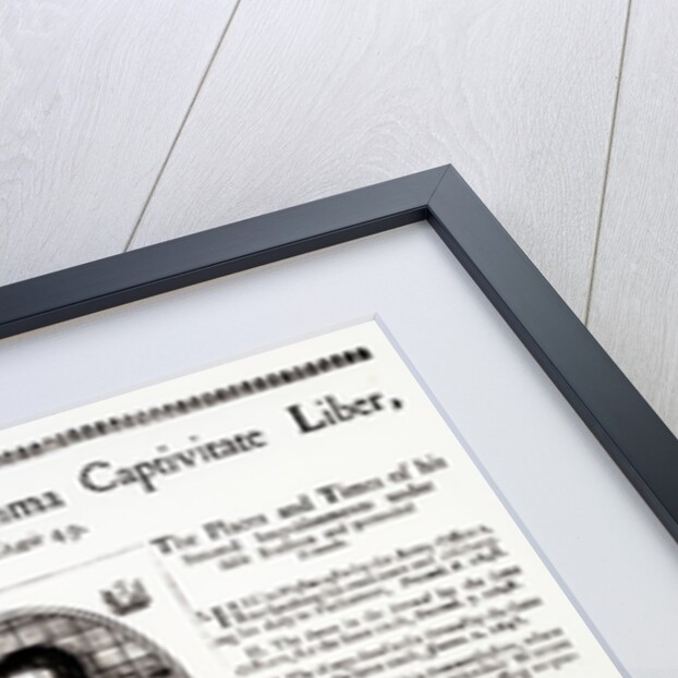 Christi Servus Etiam in Summa Captivitate Liber: a page from a broadsheet containing a list of places and times of John Lilburne's imprisonments. by English School