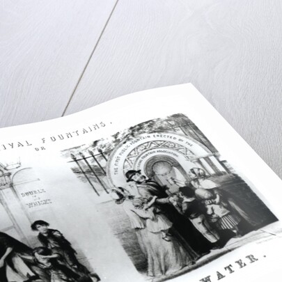 The Rival Fountains or Gin and Water by George Cruikshank