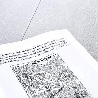 Discovery of San Domingo, from, 'Science and Literature in the Middle Ages and Renaissance', written and engraved by Paul Lacroix, 1878 by Christopher Columbus