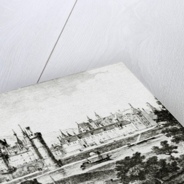 View of Saint-Germain-des-Pres and of the Pre-aux-Clercs during the reign of Charles V by (after) French School