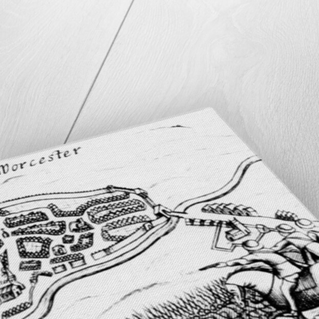 The Battle of Worcester on 3rd September 1651. by English School