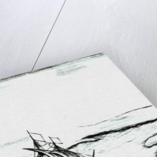 King Charles II Fleeing England in 1651, published 1660 by English School