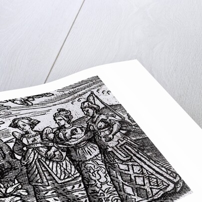 Macbeth, Banquo and the Three Witches, The Historie of Scotlande, 1577 by English School