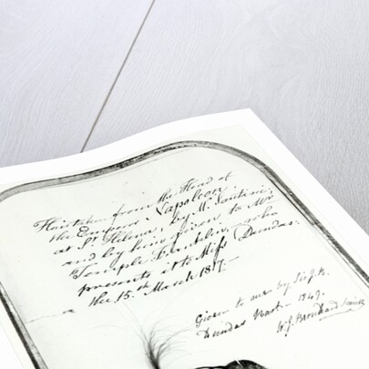 Hair cut from the head of Emperor Napoleon by Giovanni Natale Santini and given by him to William Temple Franklin, 1816 by Anonymous