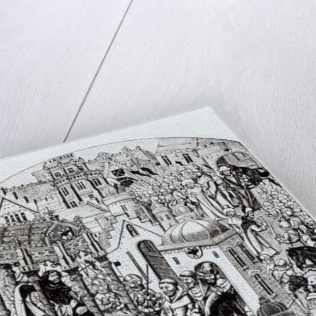 Facsimile of the Coronation of Charlemagne in the City of Jerusalem from the 'Chroniques de Charlemagne' by French School