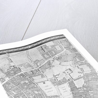 A Map of Moorfields and Hoxton, London, 1746 by John Rocque