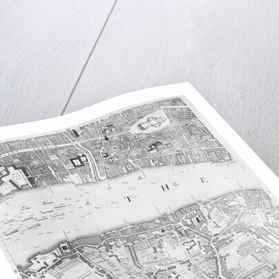 A Map of St Paul's and Bankside, London, 1746 by John Rocque