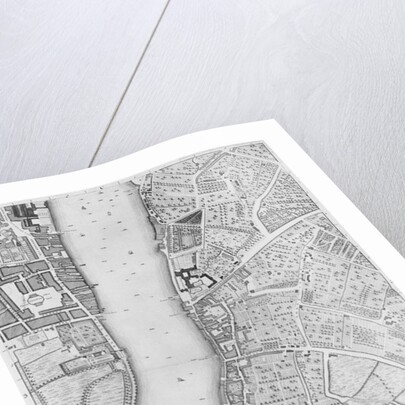 A Map of Lambeth and Vauxhall, London, 1746 by John Rocque