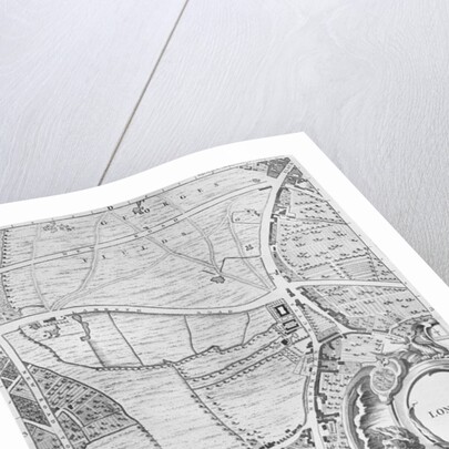 A Map of St George's Fields and Newington Butts, London, 1746 by John Rocque