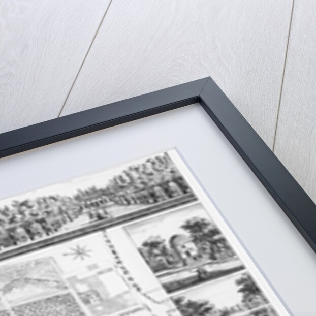 Chiswick House from plan of Chiswick, 1736 by John Rocque