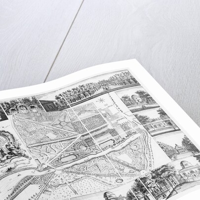 Chiswick House from plan of Chiswick, 1736 by John Rocque