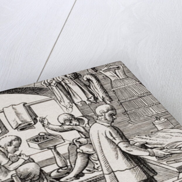 Tailor, reproduction of a woodcut by Jost Amman from 'Le Moyen Age et La Renaissance' by Paul Lacroix published 1847 by French School