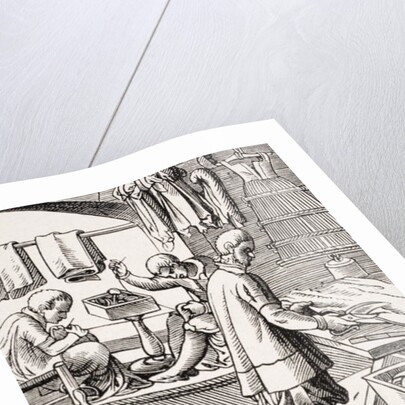 Tailor, reproduction of a woodcut by Jost Amman from 'Le Moyen Age et La Renaissance' by Paul Lacroix published 1847 by French School