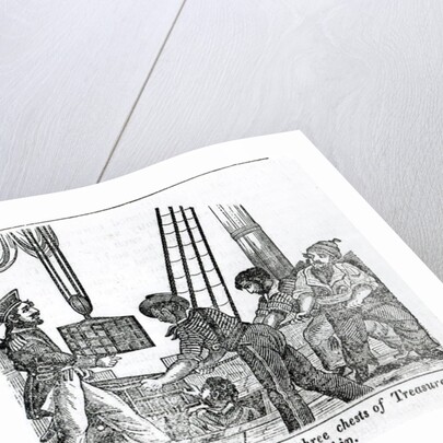 Captain Avery receiving three chests of Treasure on board of his Ship by English School