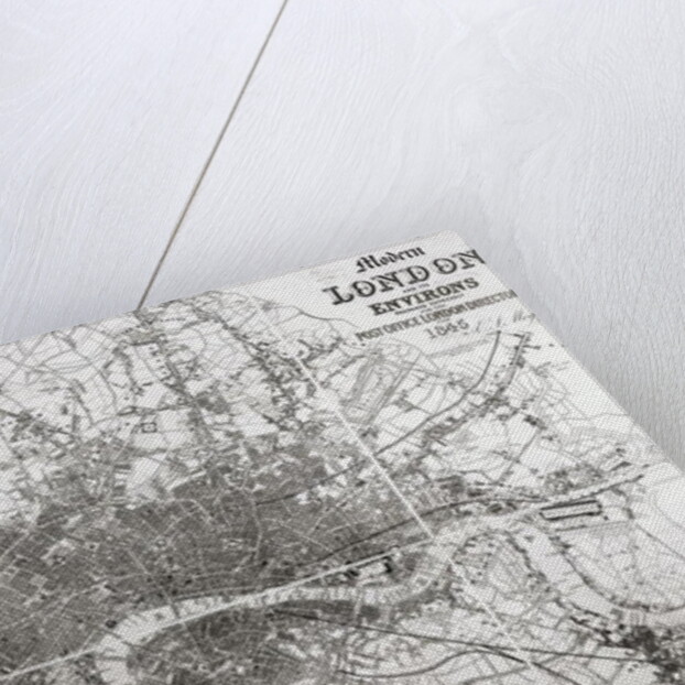 Map of Modern London and its Environs, 1845 by English School