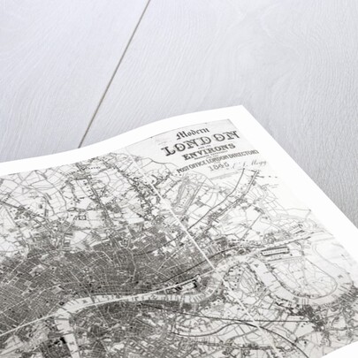 Map of Modern London and its Environs, 1845 by English School