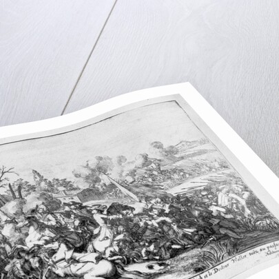 Duc de Schomberg and Doctor Walker are killed at the Battle of the Boyne, 1690 by Adriaan Schoonebeek