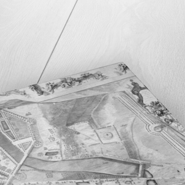 Detail of the plan of Kensington Palace by Joshua Rhodes, 1764 by George Bickham